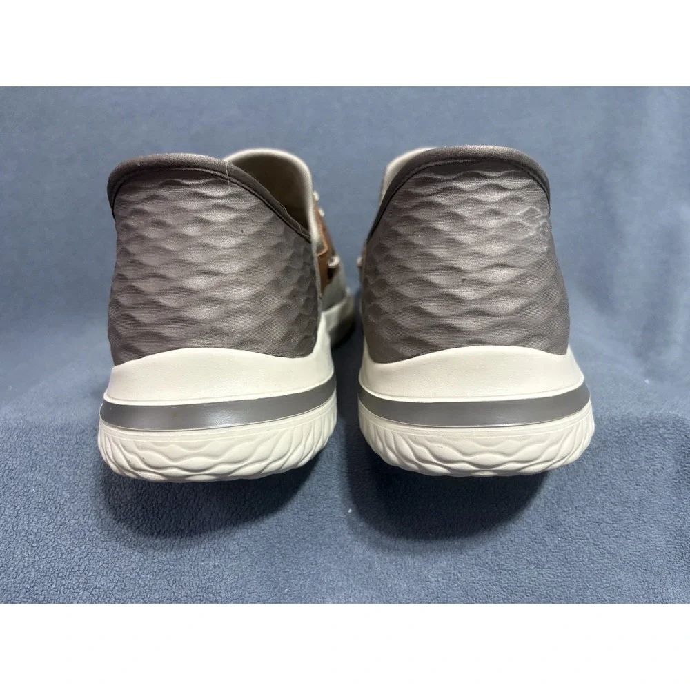 SKETCHERS Delson 3.0  Men's 14 Wide Fit Roth Slip in Taupe Brown Shoes Comfort